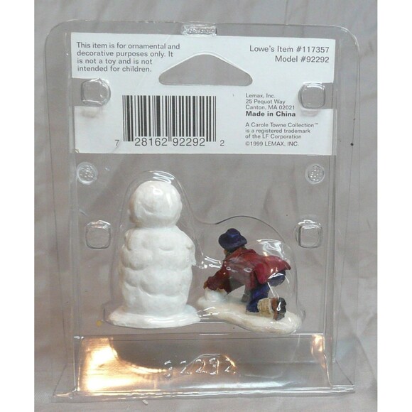 Lot 3 Lemax Christmas Village People - Gathering Ammunition, Bringing Cheer, Tim - Picture 8 of 8